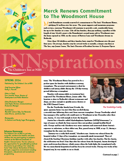 The Children's Inn at NIH 2014 Spring Newsletter