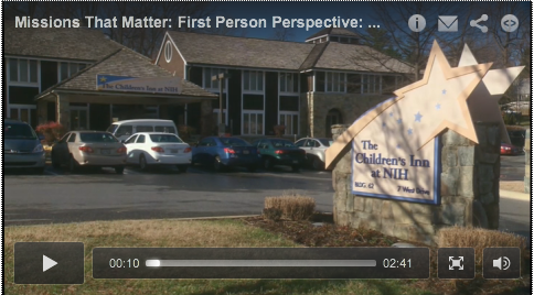 Still shot of Booz Allen video about The Children's Inn volunteer, Sandy Davis