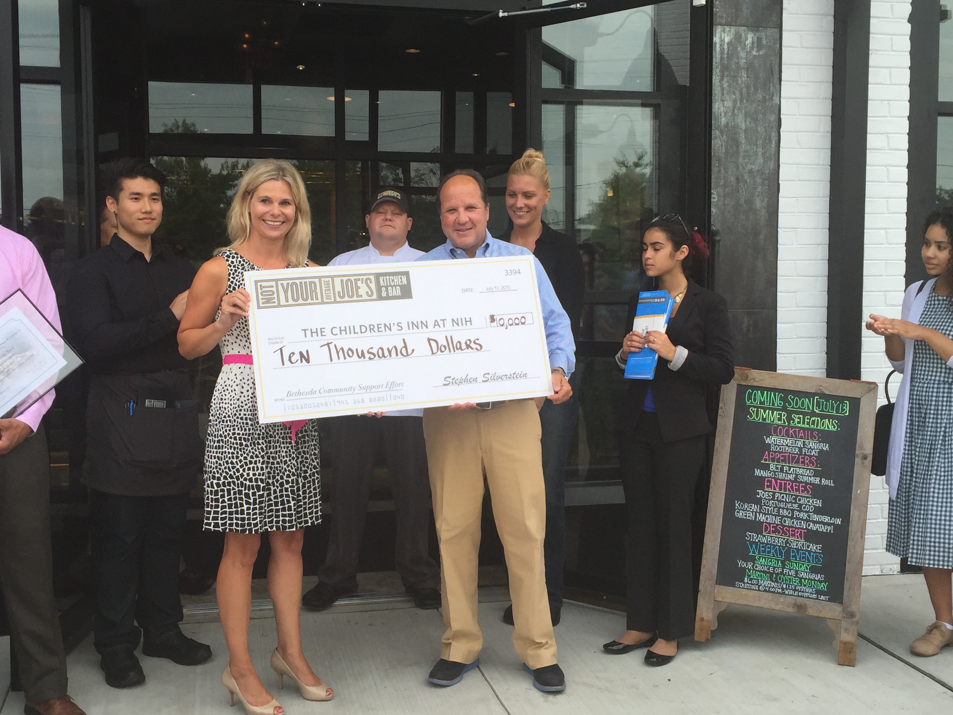 Not Your Average Joes Bethesda Check presentation