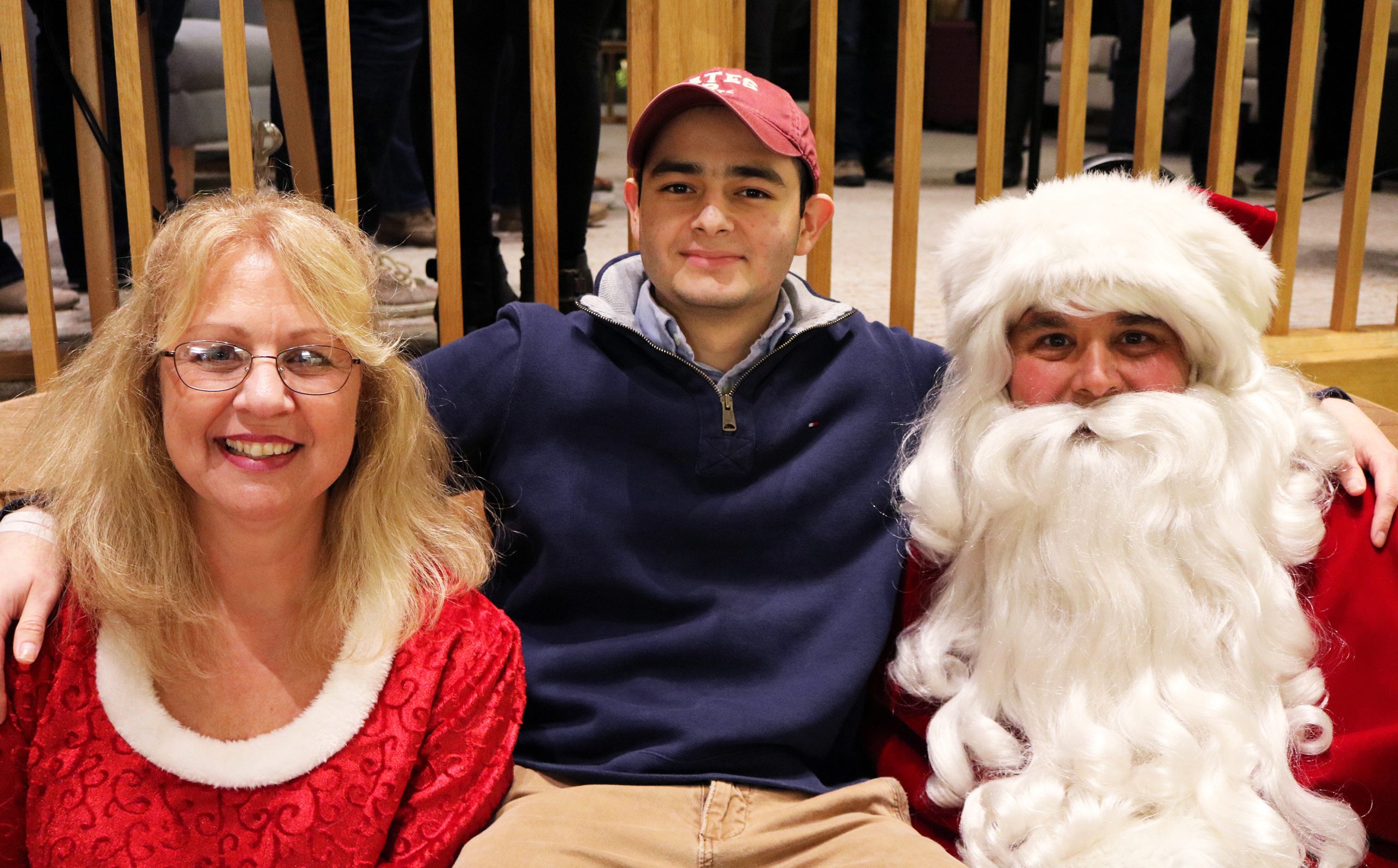 Andreas with Santa Clause and Mrs. Clause