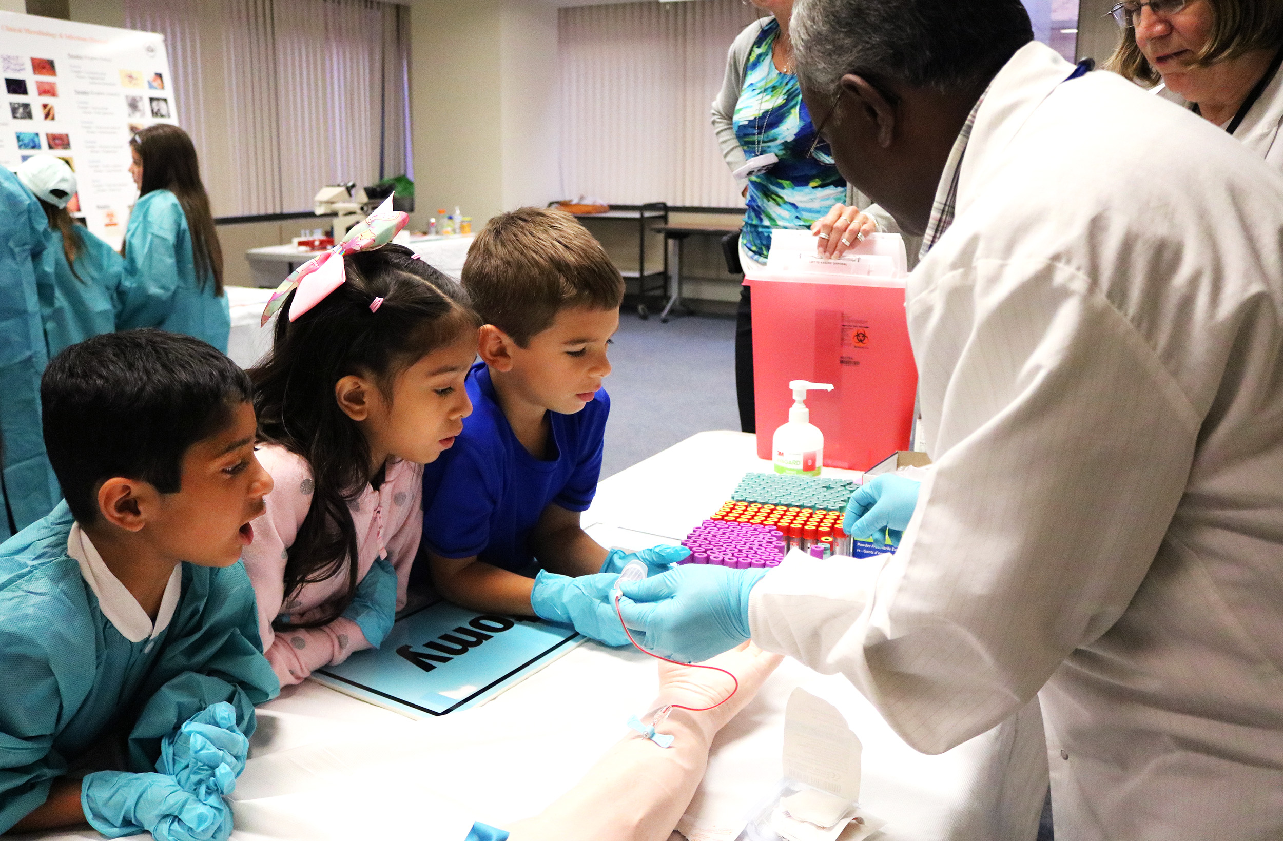 "Super Siblings" learn about phlebotomy