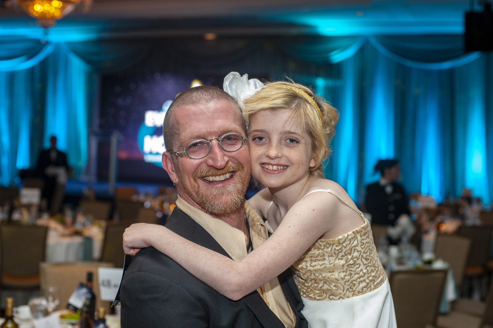 Farrah and her dad Andy Mackenzie at Hope