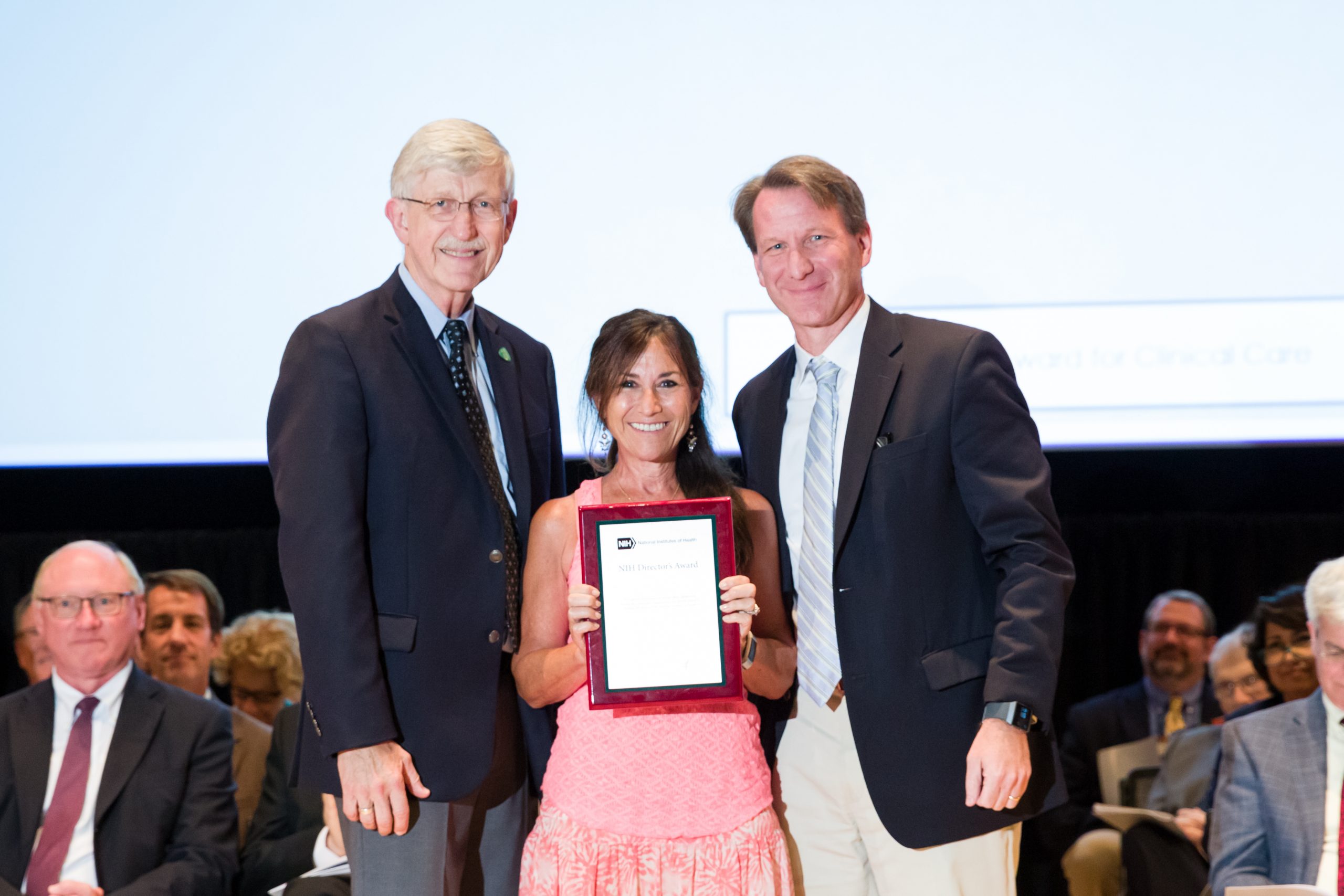 Lori Wiener with Dr. Collins and Dr. Sharpless