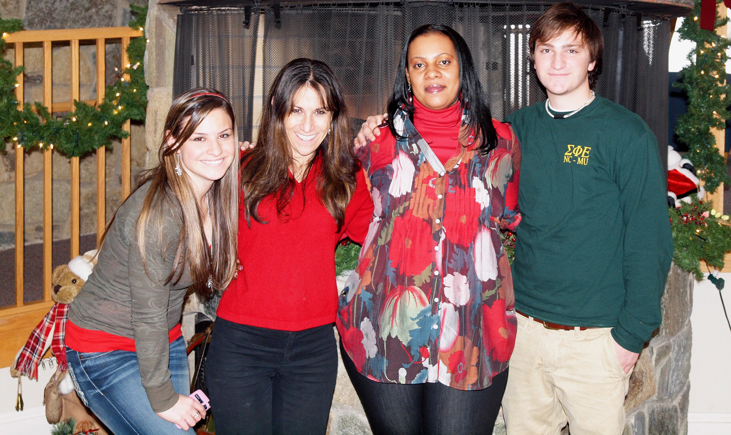 Lori Wiener and her family at Christmas