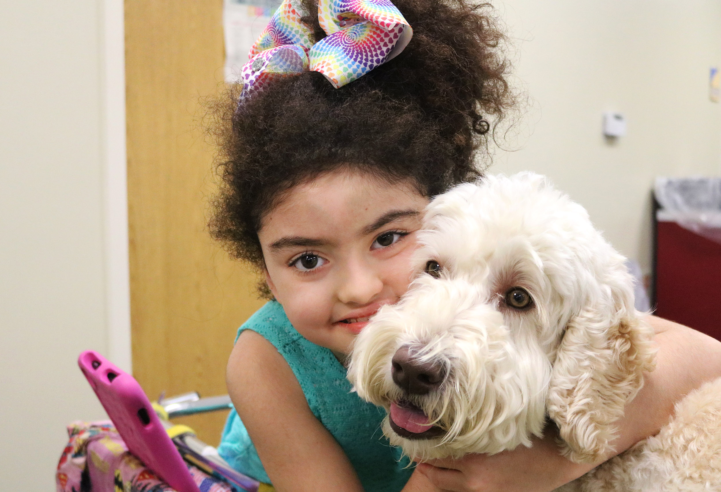 Amber a young girl and Zilly the dog