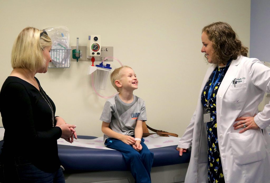 Abram with his doctor