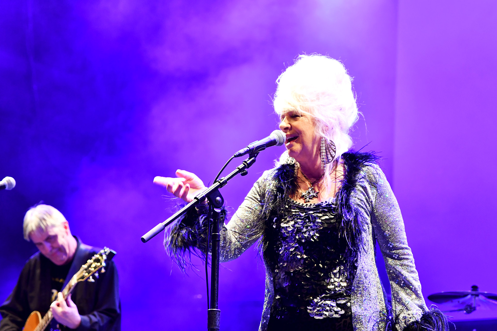 Christine Ohlman, the Beehive Queen, and member of the Saturday Night Live Band performs