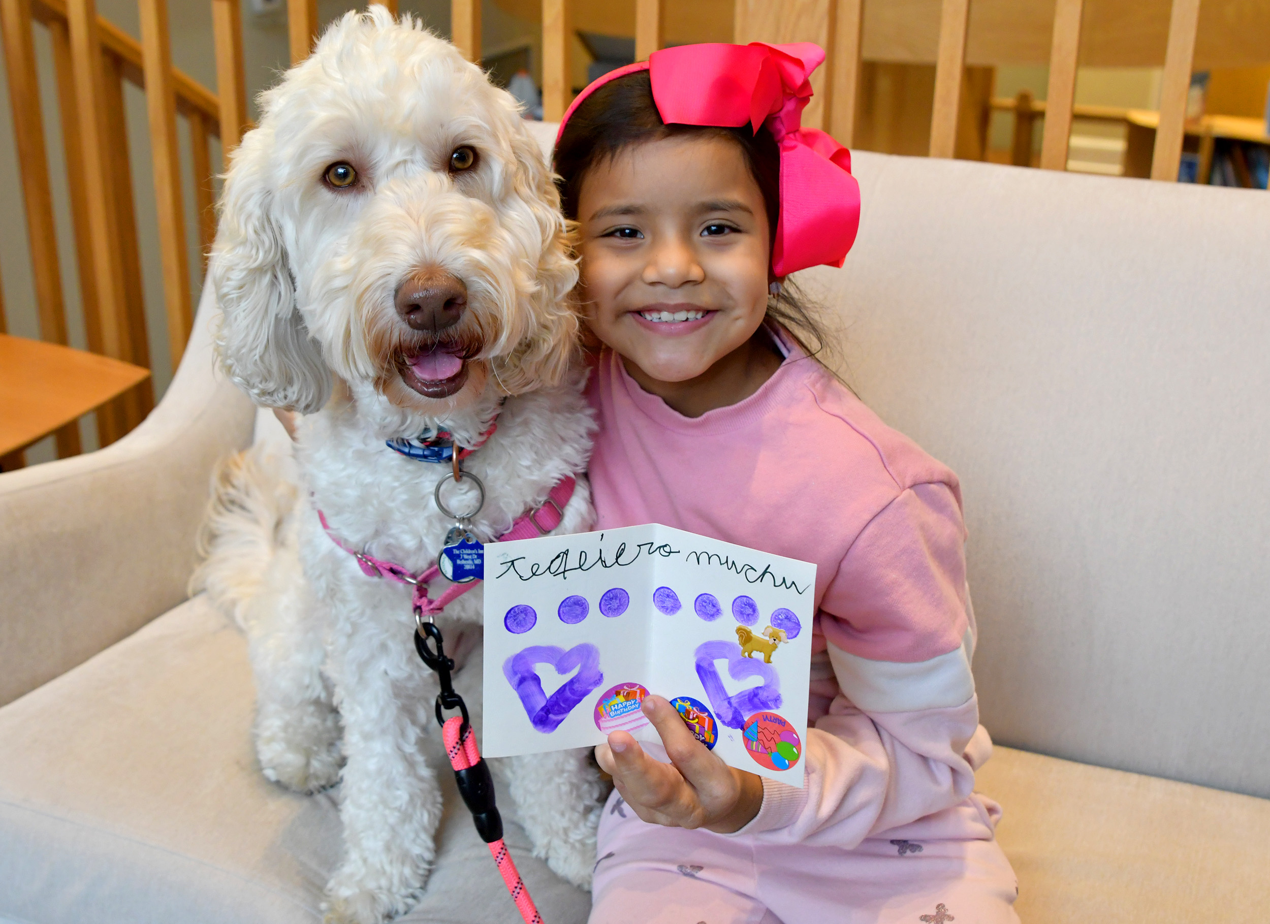 Zilly at her birthday party with Inn resident Thais