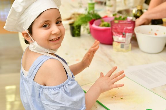 child cooking