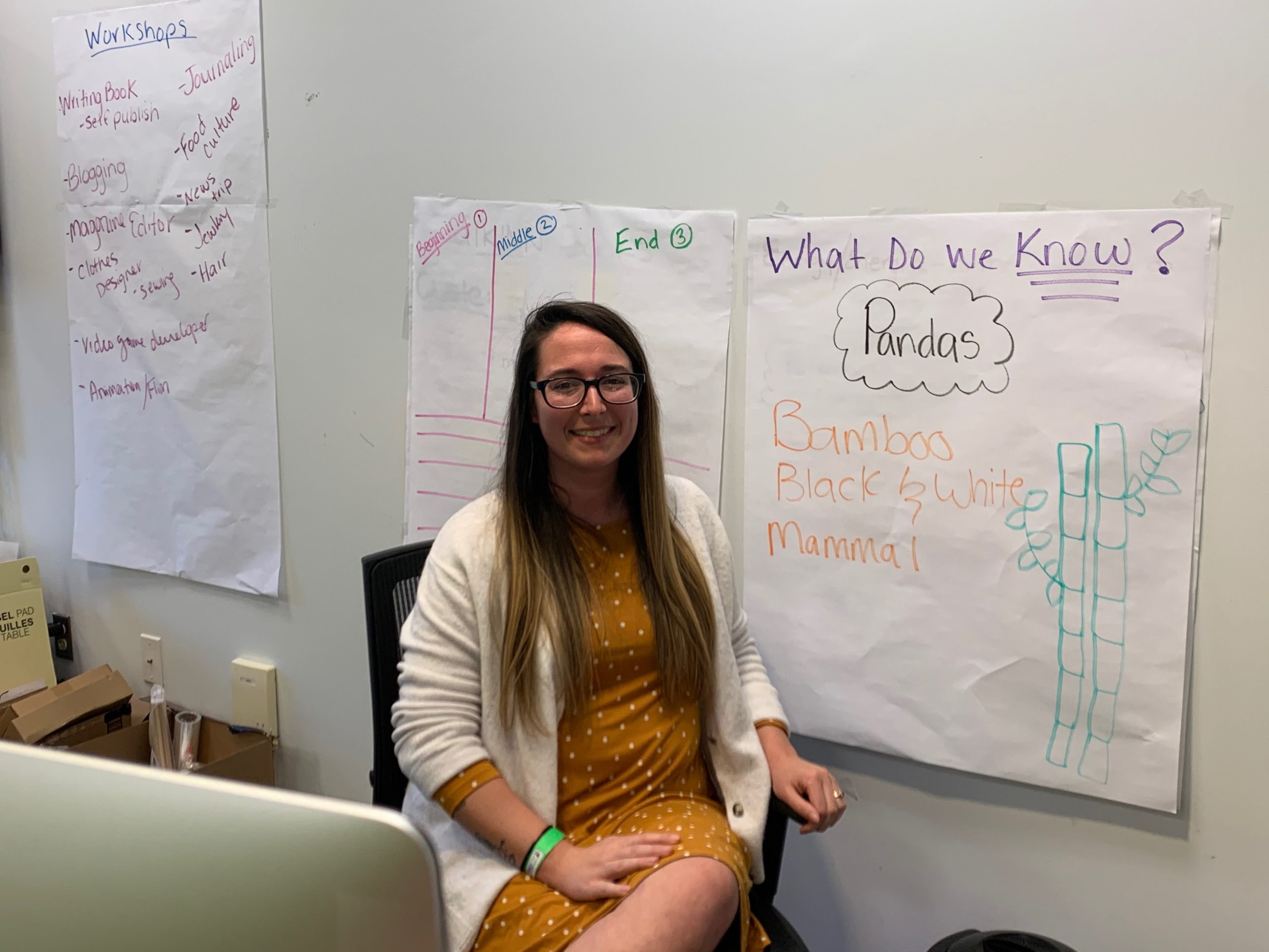 Doctor sitting infront of a white board at the Inn