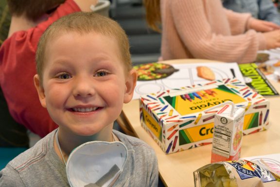 young boy smiling