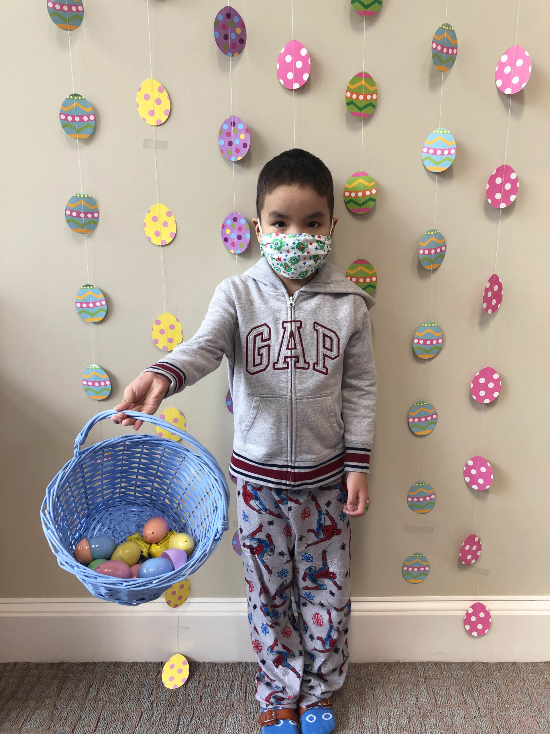 young boy at Easter celebration