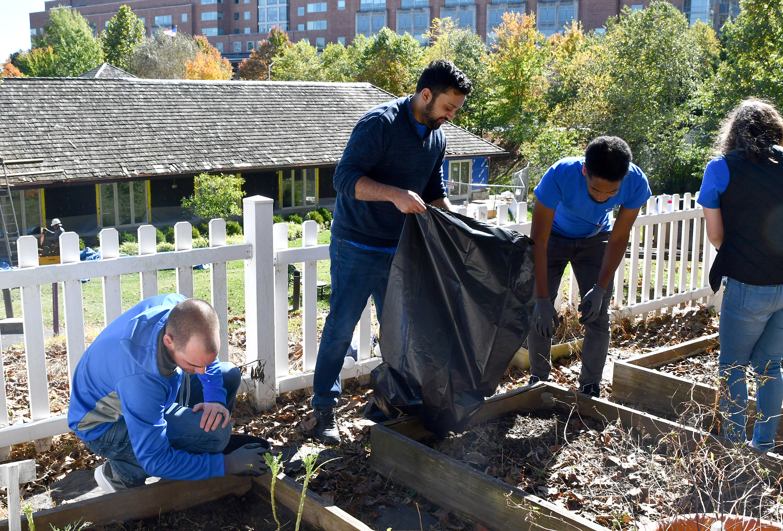 group cleaning up