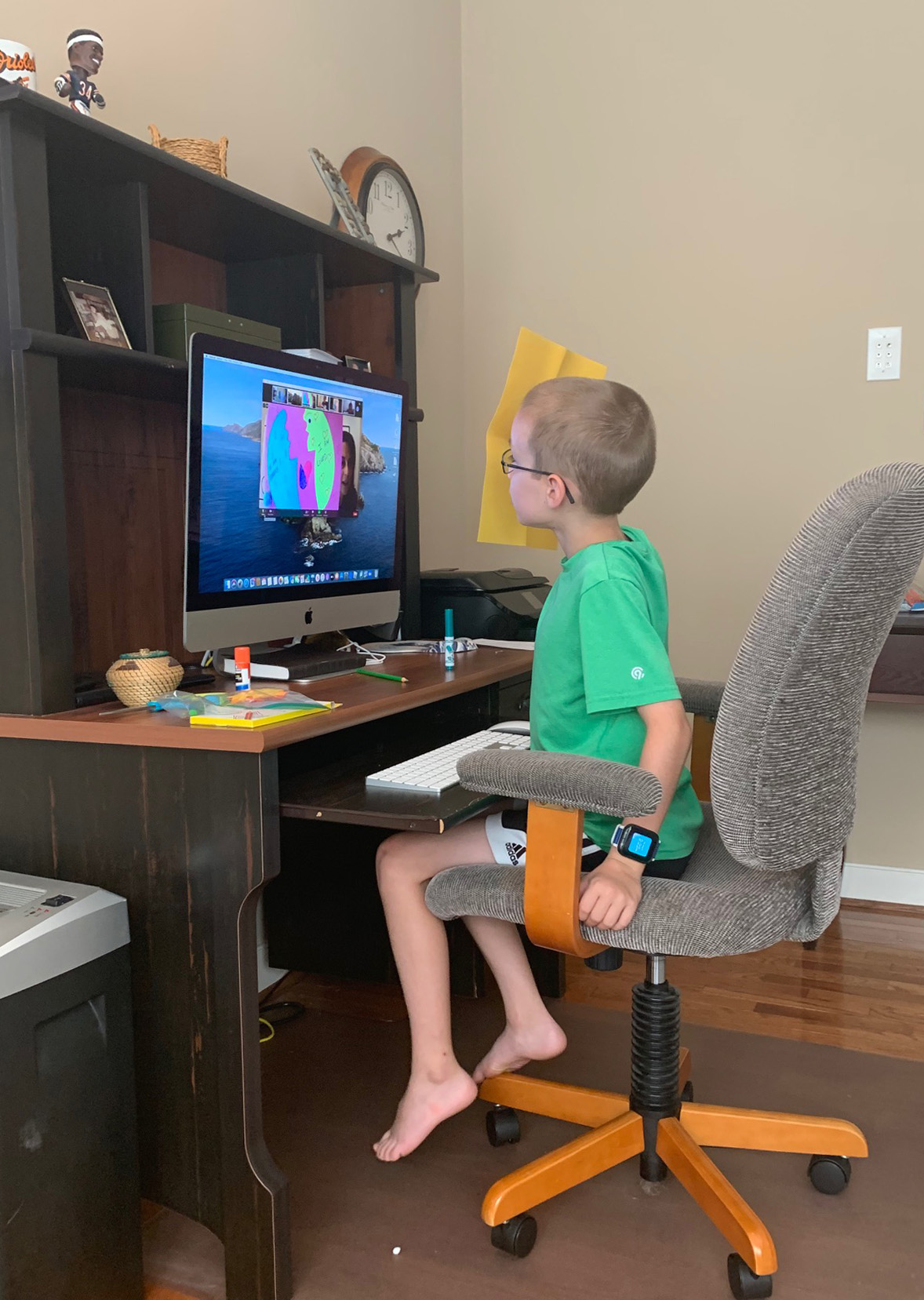 Young boy on computer