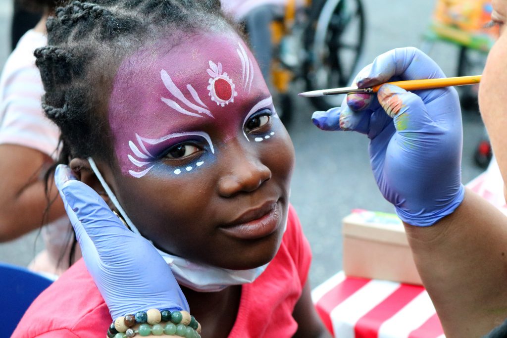 Face painting at The Inn with Mercy