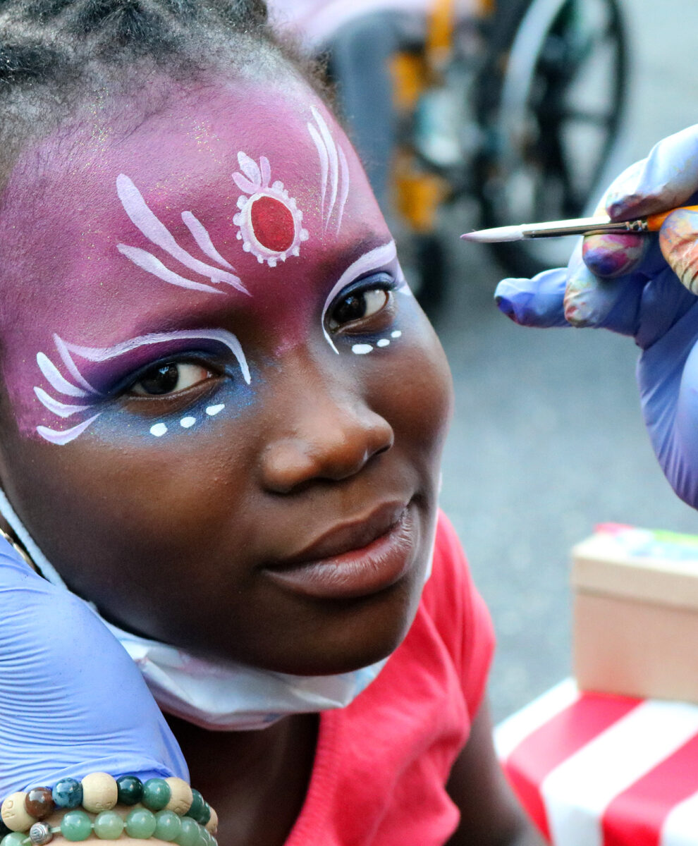 Face painting at The Inn with Mercy