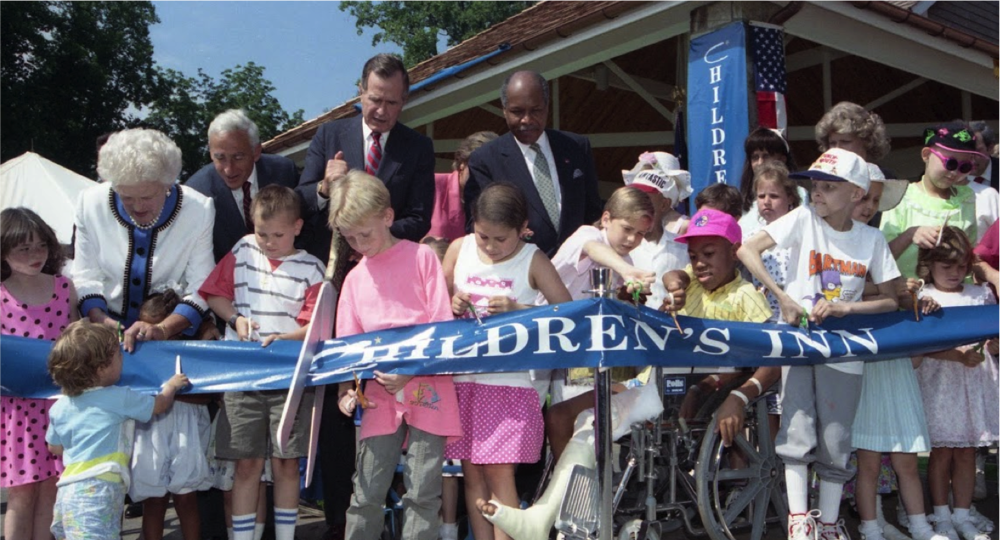 George Bush Ribbon Cutting