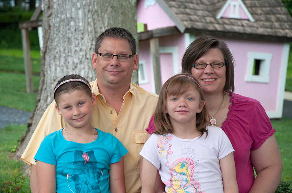 Marijka with her family.