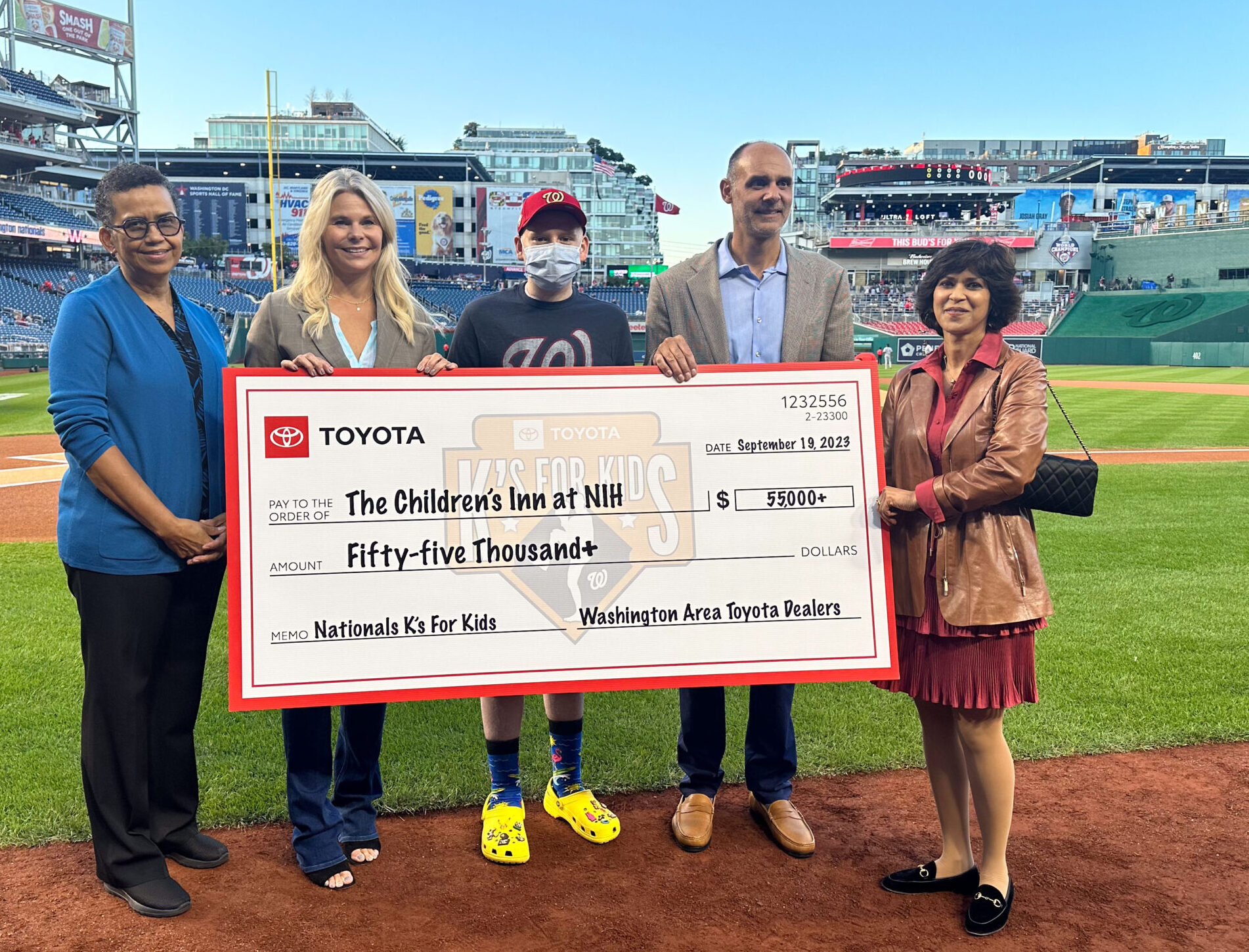 Washington Nationals Ks for Kids check presentation