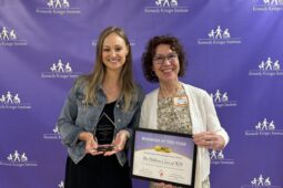 Meghan Smith and Mary Miller accepting award