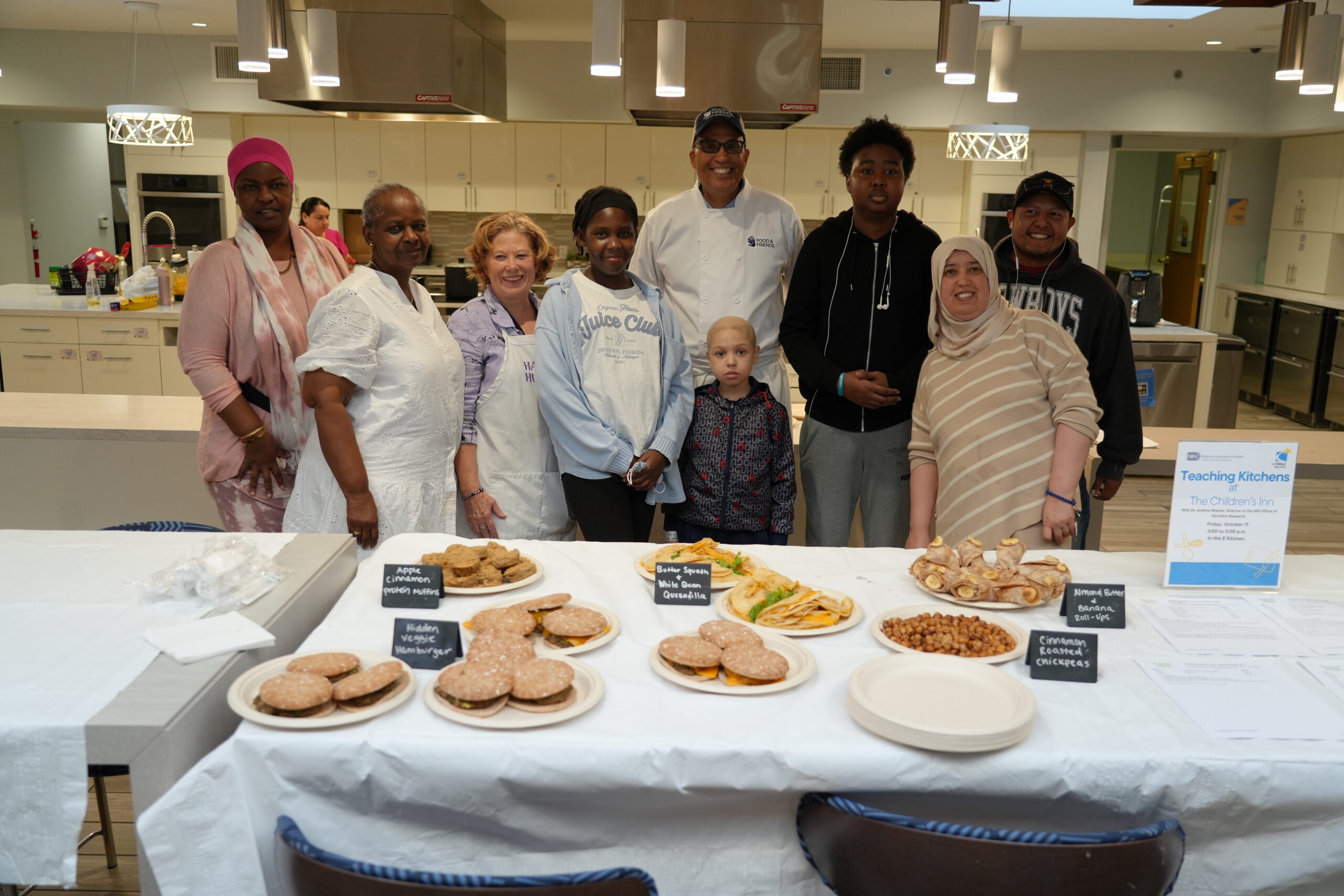 Familes at Teaching Kitchen