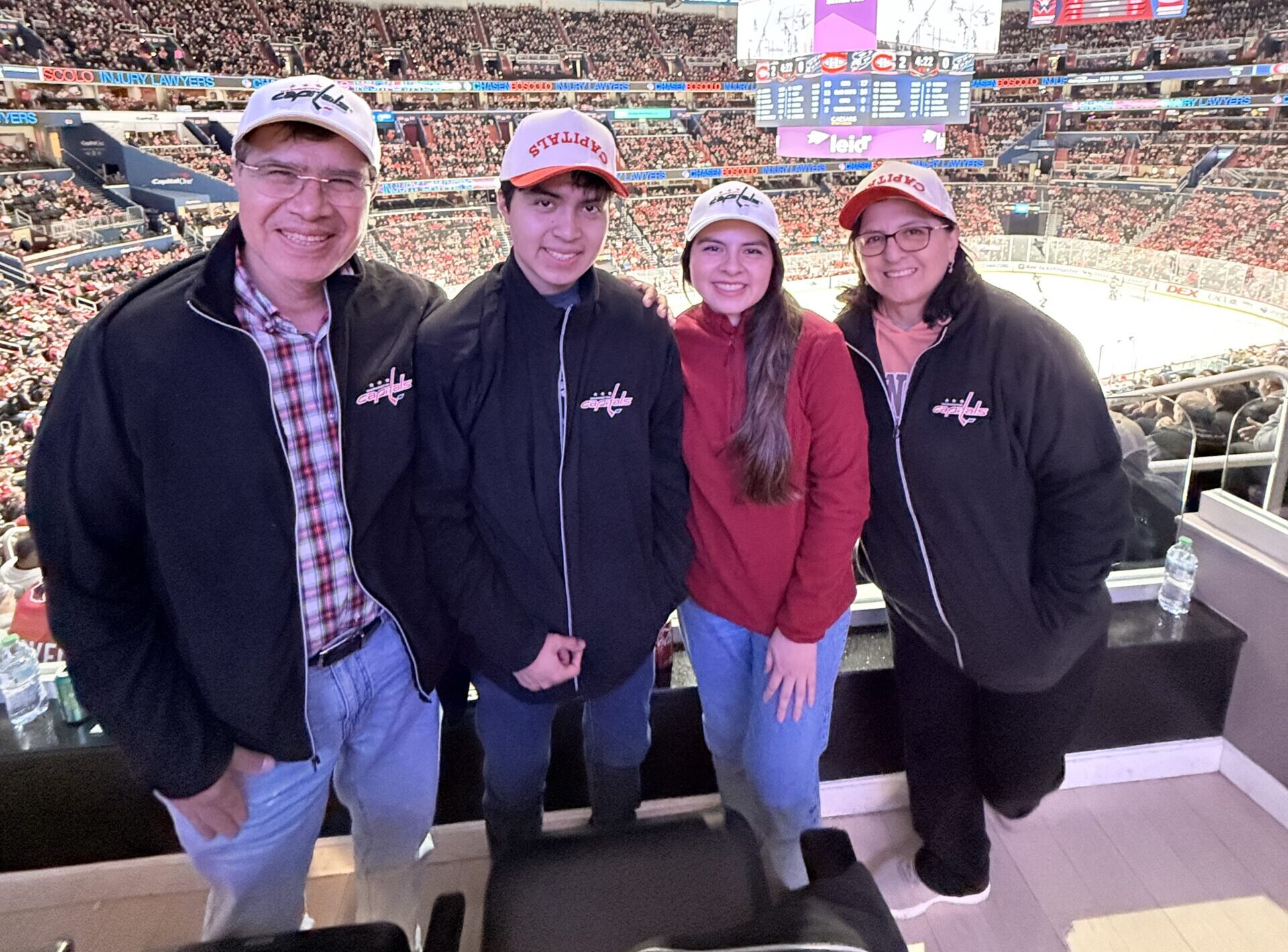 Carlos and family at Caps