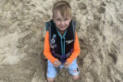 Lincoln at the beach