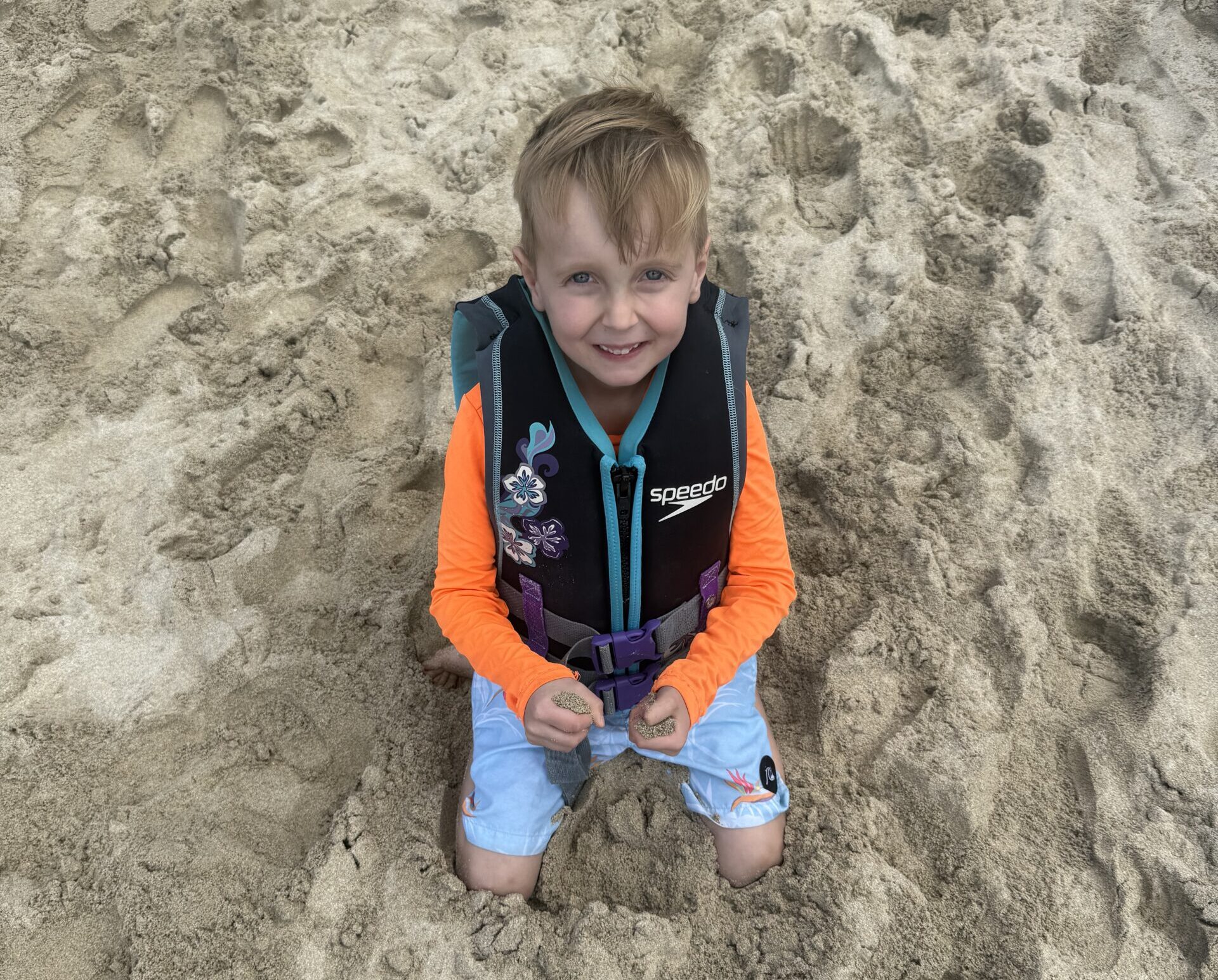 Lincoln at the beach
